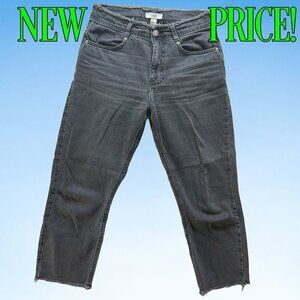 Forever 21 Grey Washed Slim Cropped Jeans, Sz 27